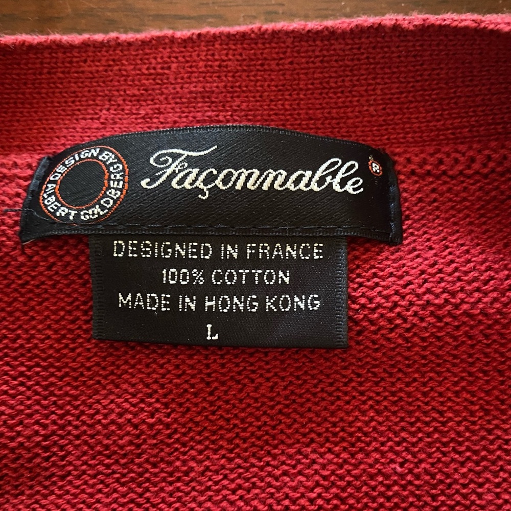 Faconnable Classic Men’s Cotton Cardigan - L - Picture 5 of 5
